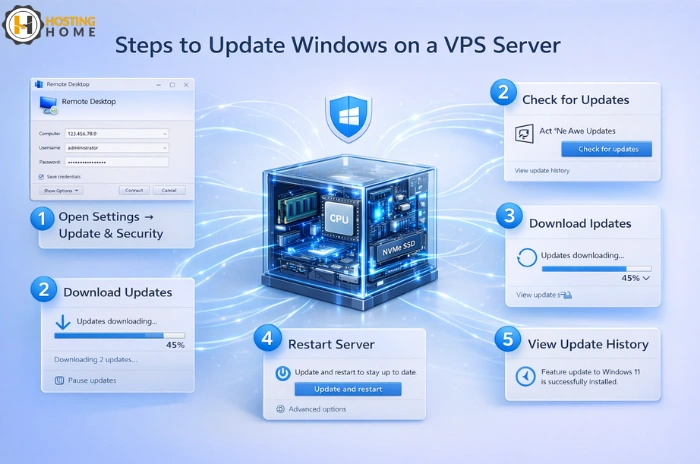 Steps to Update Windows on a Windows VPS Server